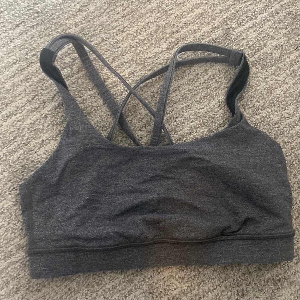 Gray Lululemon sports bra